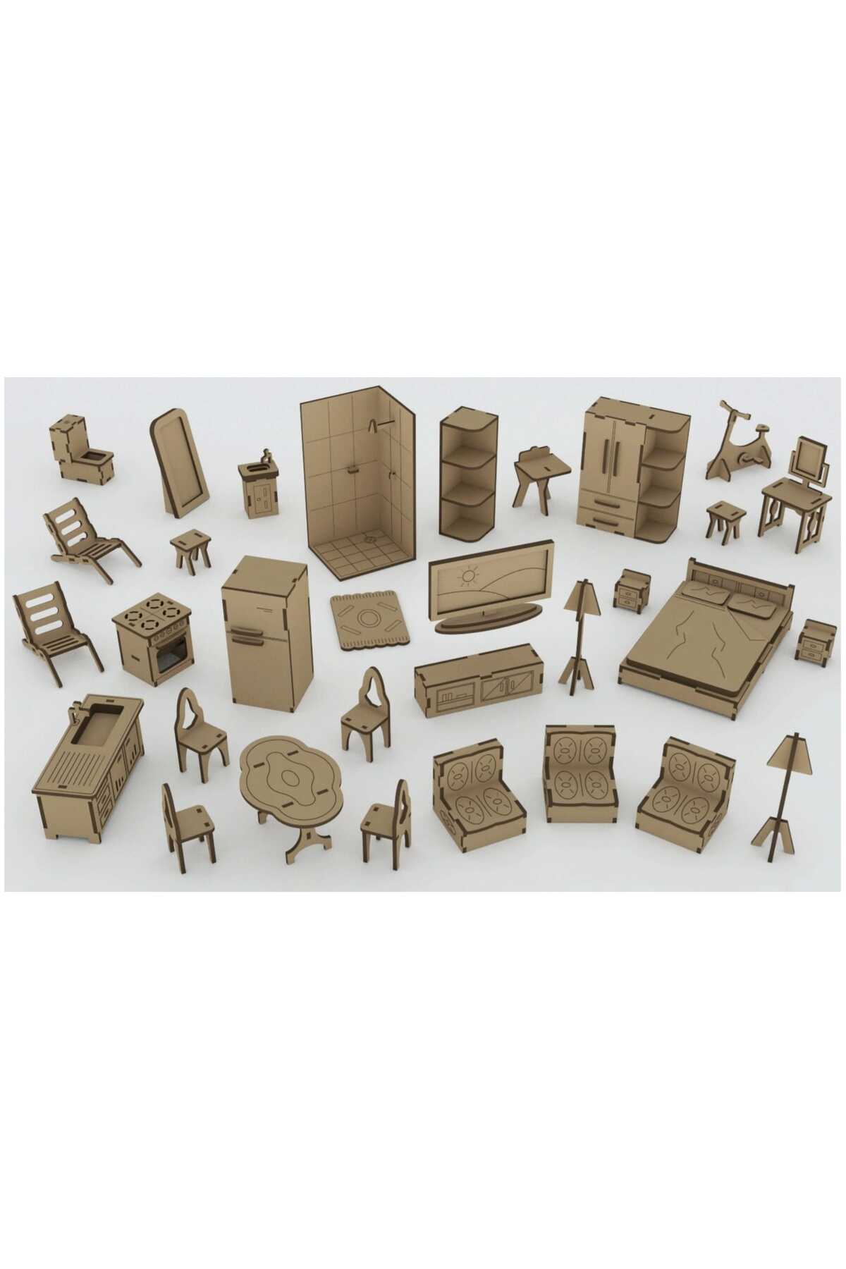 HAKFA TASARIM Ahşap Minyatür Ev Eşyaları fotoğrafı 2 (önizleme)