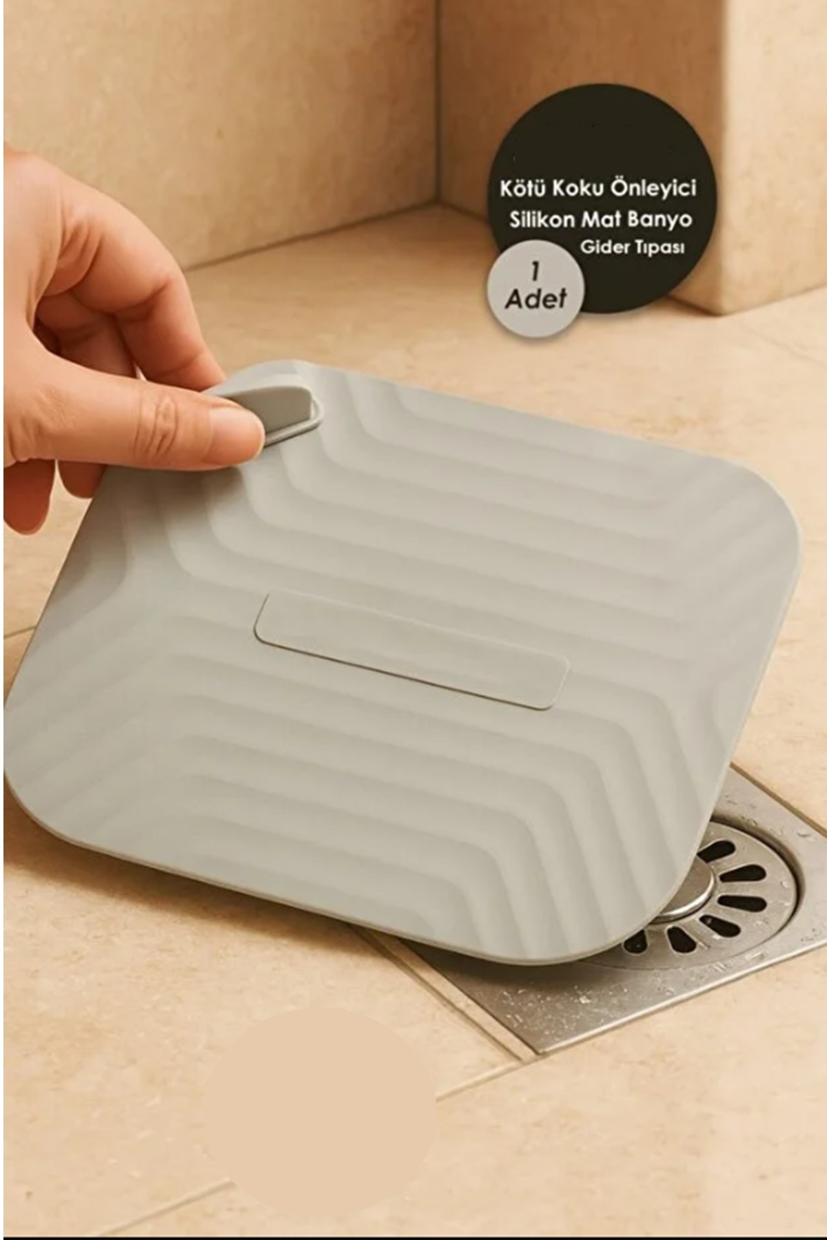 Kitchen Beauty Kötü Koku Önleyici Silikon Mat Banyo Mutfak Lavabo Balkon Gider Tıpası Kapağı Böcek Önleyici Gri