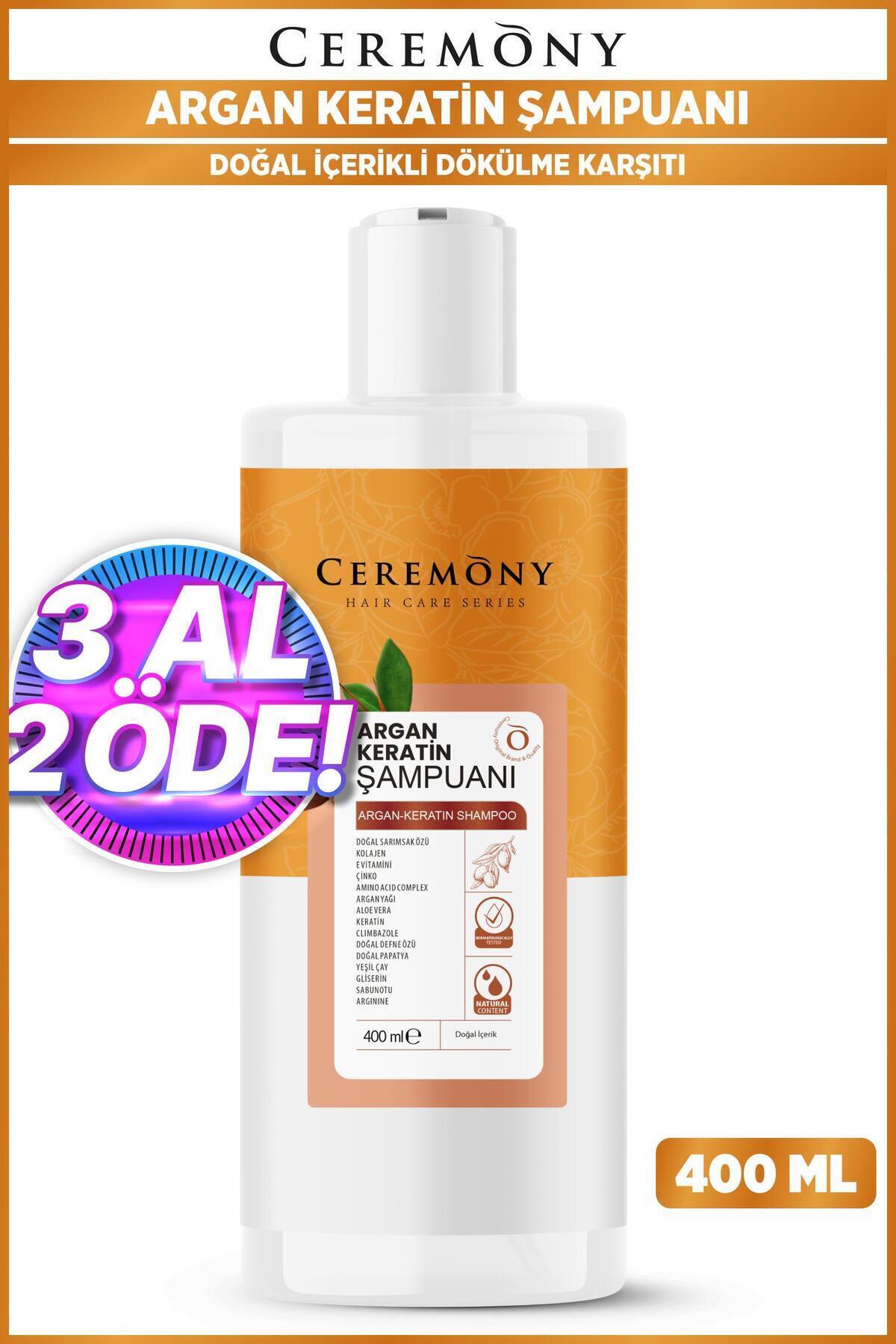 Ceremony Doğal Sarımsaklı 15 Bileşenli Argan Keratin Şampuanı 400ml
