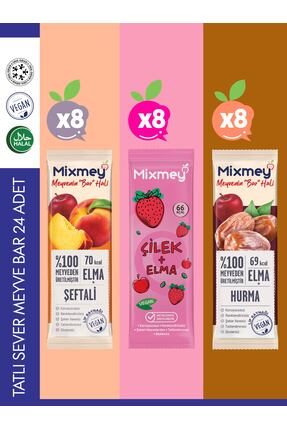 Mixmey Tatlı Sever Meyve Barı – 24 Adet | Sağlıklı Atıştırmalıklar – Vegan, G...