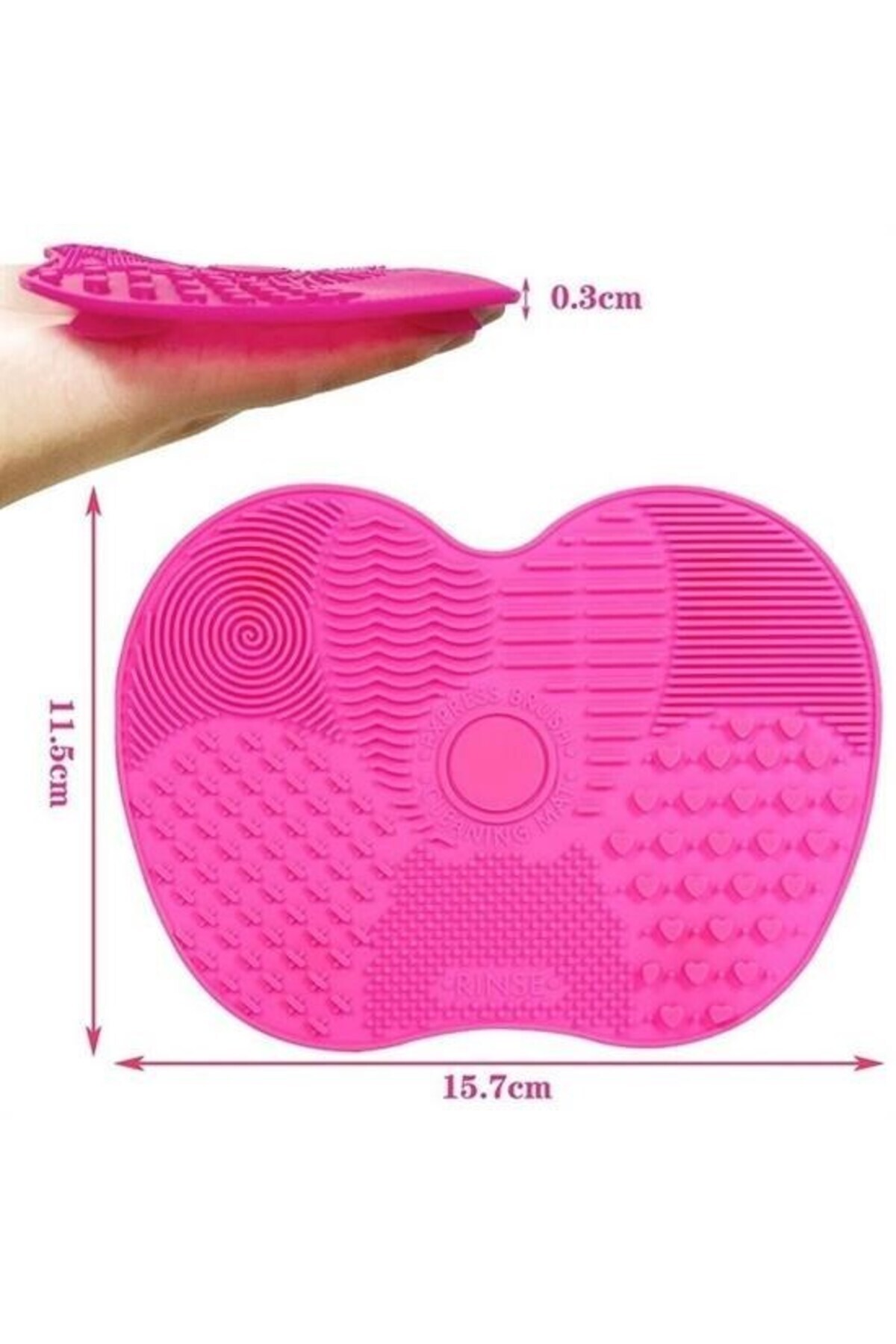 Genel Markalar Pratik ve kolay makyaj fırçası temizleme matı, kullanışlı ve hafif tasarım