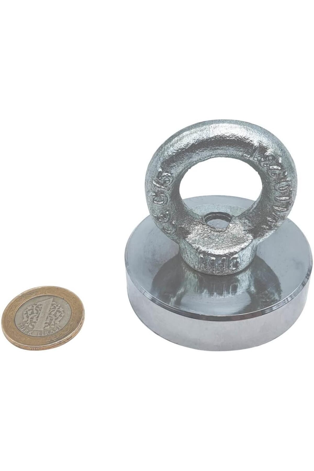 STOREMAX Güçlü Deniz Mıknatısı - Fishing Magnet - Daimi Çelik Mıknatıs - Halkalı Pot Mıknatıs - Kaplı - Pasla