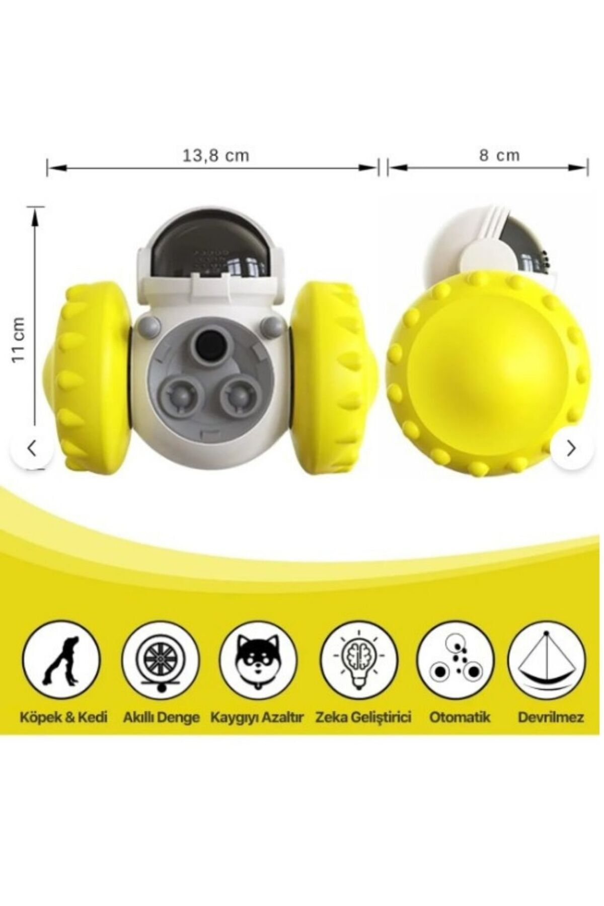 Sevimli Petstore Yeni Nesil Kedi ve Köpek İnteraktif Mama Dağıtıcı Ödül Maması Atıcı Robot fotoğrafı 5 (önizleme)