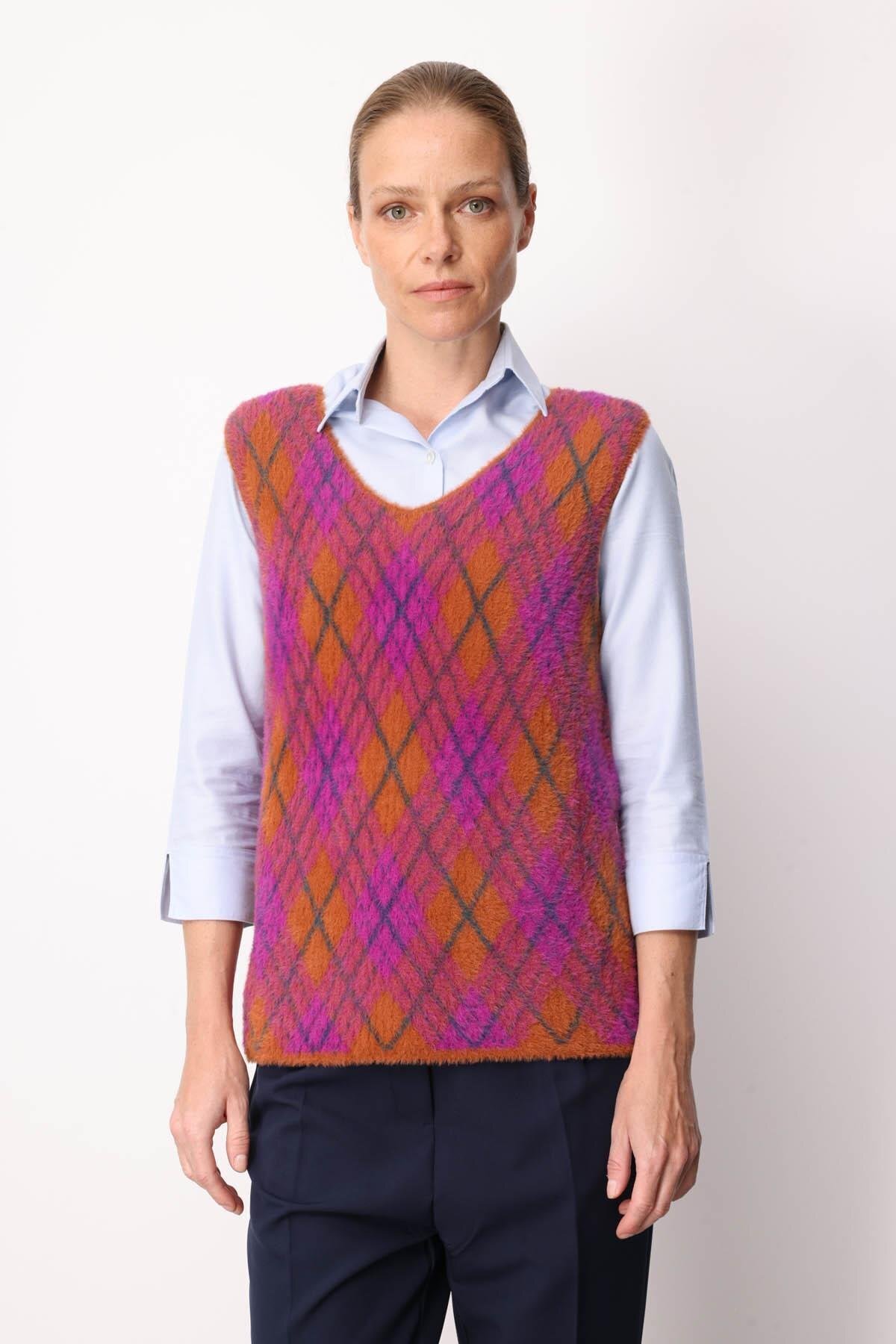 Desen Triko Kadın Baklava Desenli Süveter 7