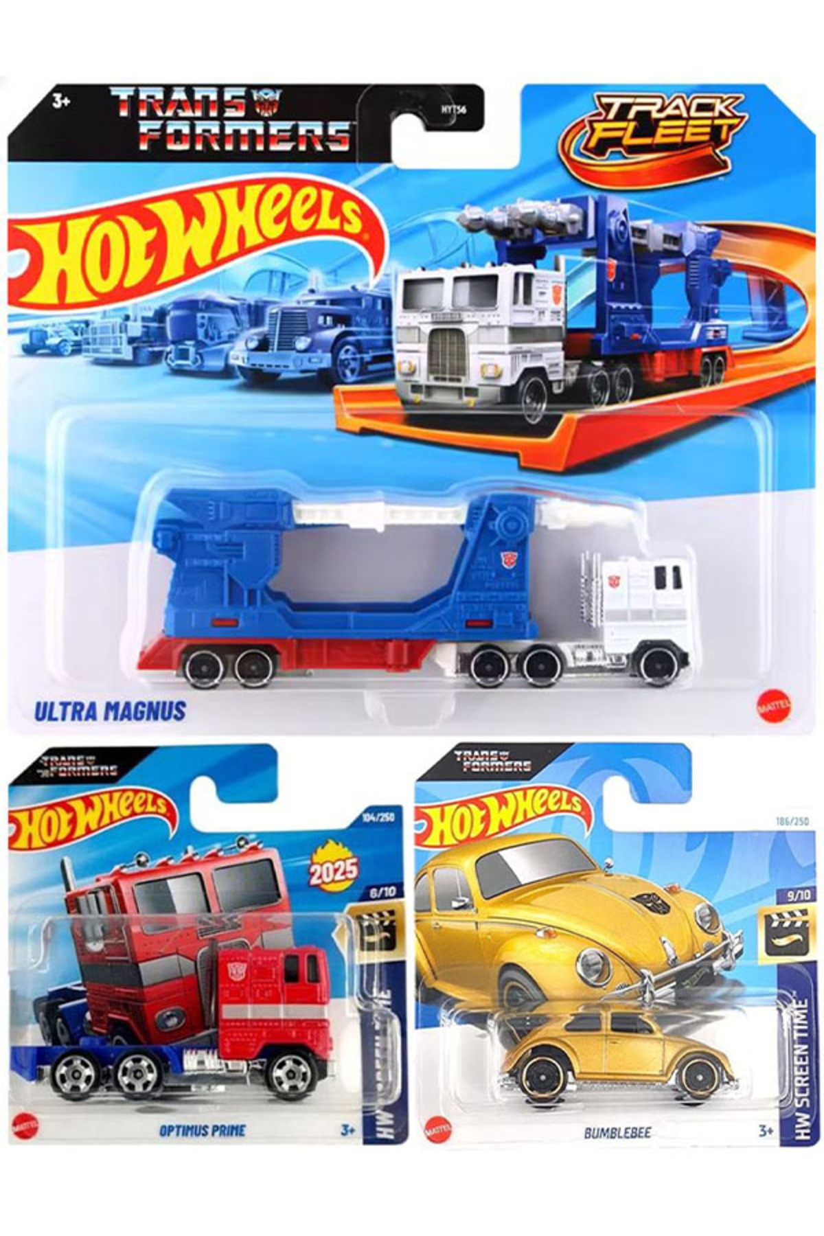 HOT WHEELS 3 Araç Transformers Set - Optimus Prime & Bumblebee