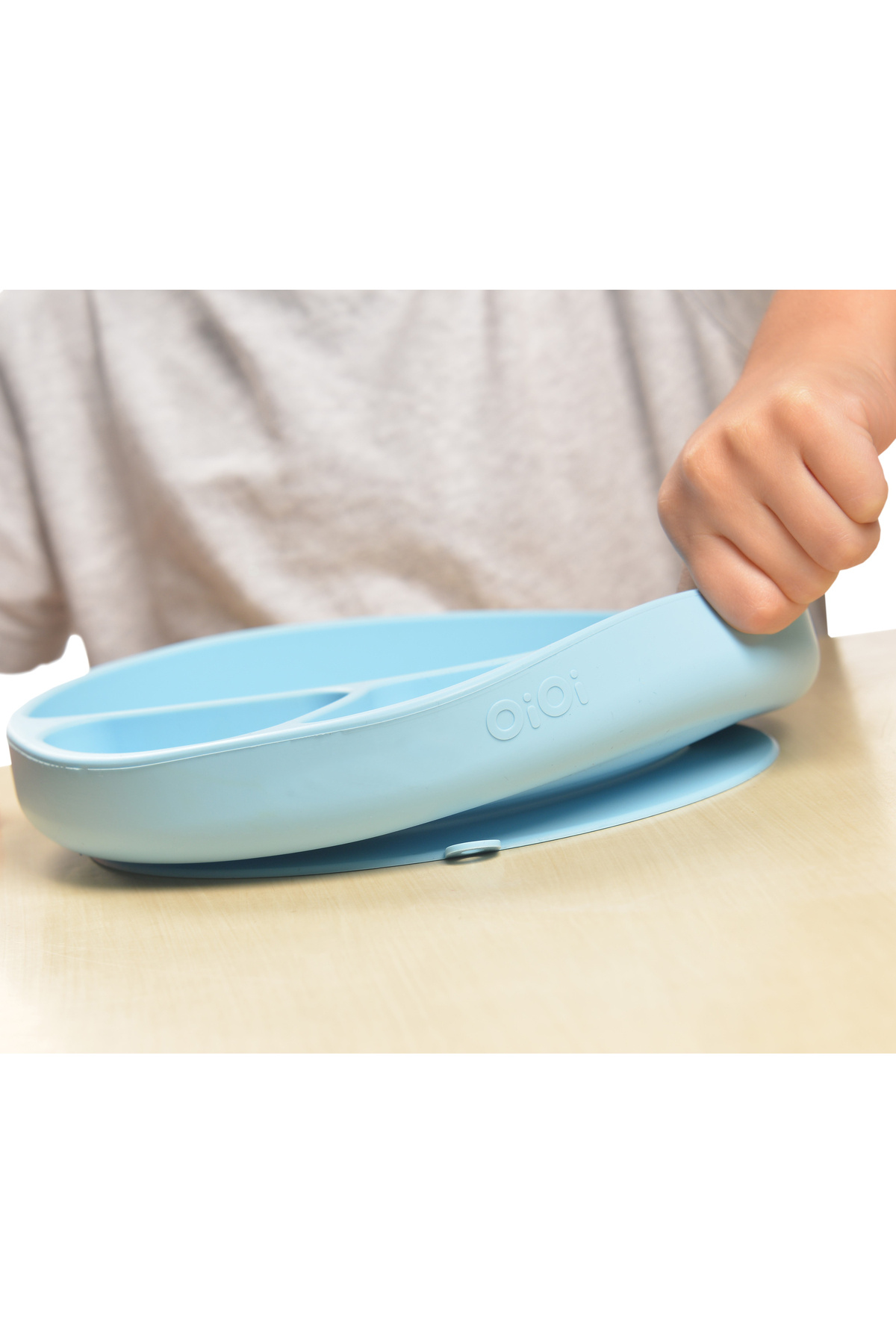 OiOi Vakumlu Mama Tabağı Porsiyon - Misty Lilac fotoğrafı 5 (önizleme)