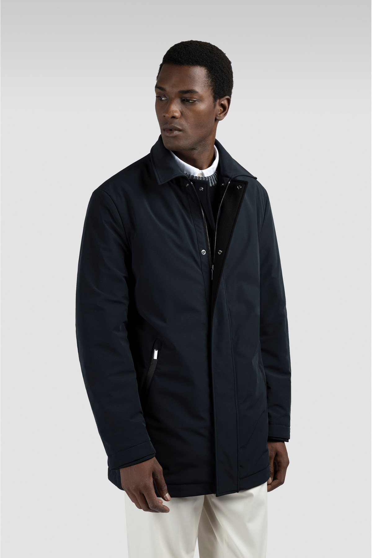 REVERSIBLE CARCOAT — مشکی 15312424 — تصویر 2 از 8