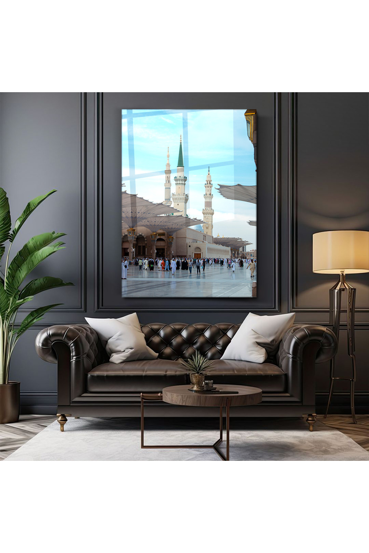 Mescid-i Nebevi Cam Tablo – İslami Dekoratif Duvar Aksesuarı Modern Tasarım | Ev-Ofis Dekorasyonu