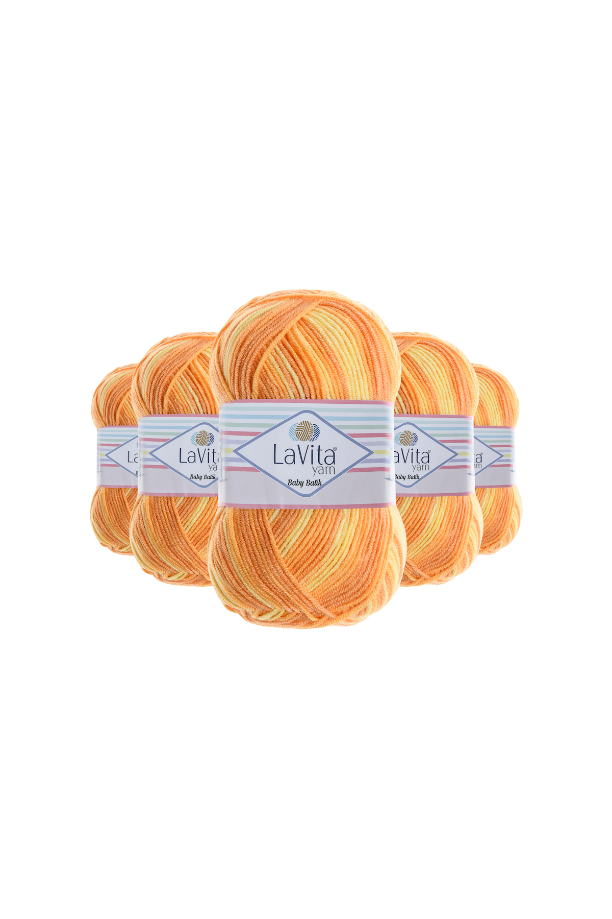 Baby Batik Multicolor Hand Knitting Yarn 100% Acrylic 500gr 5 PIECES (BY11 MUSTARD YELLOW)