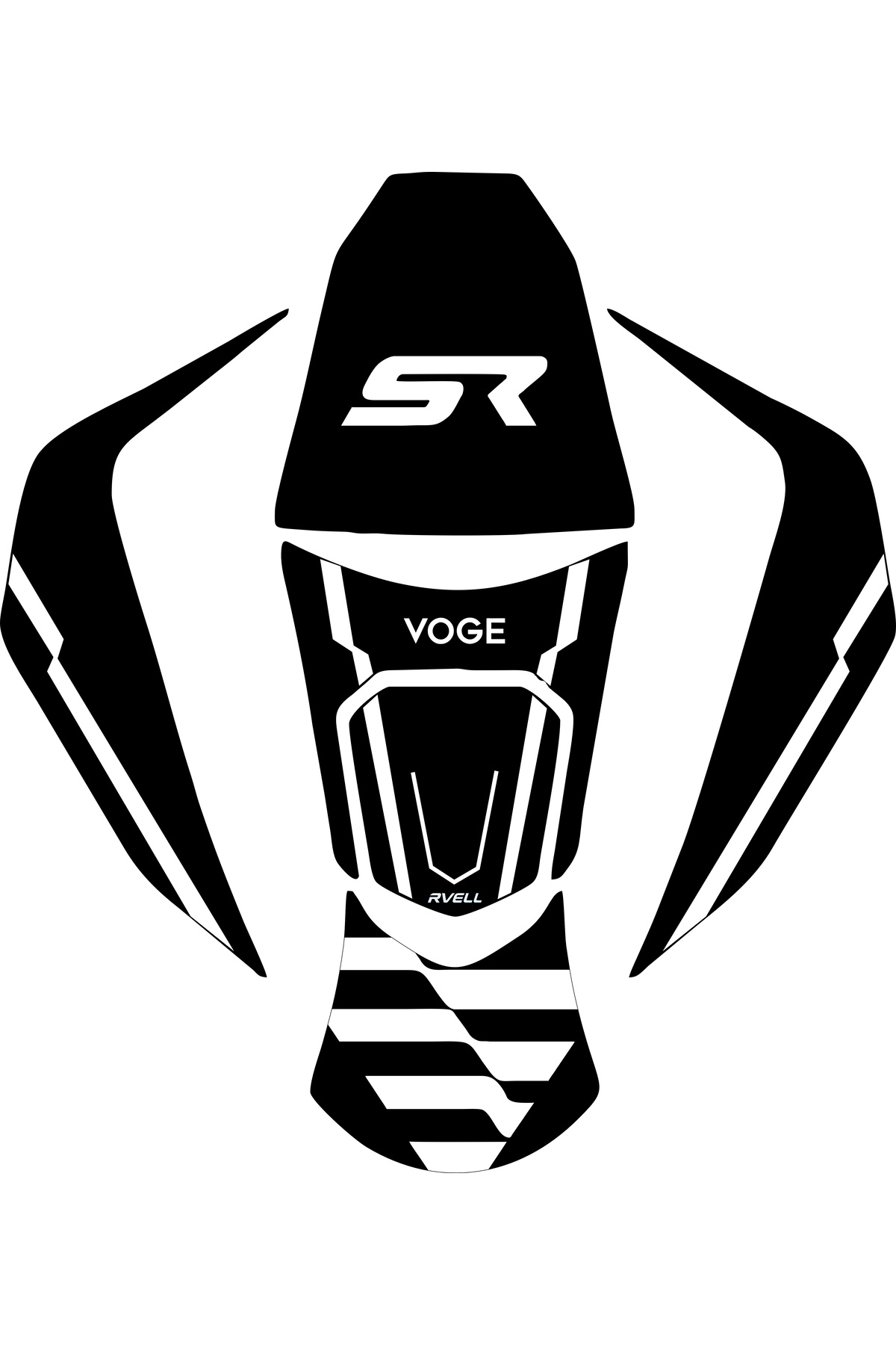 MKARAKAN Rvell Voge SR1 Uyumlu Tank Pad Set 002