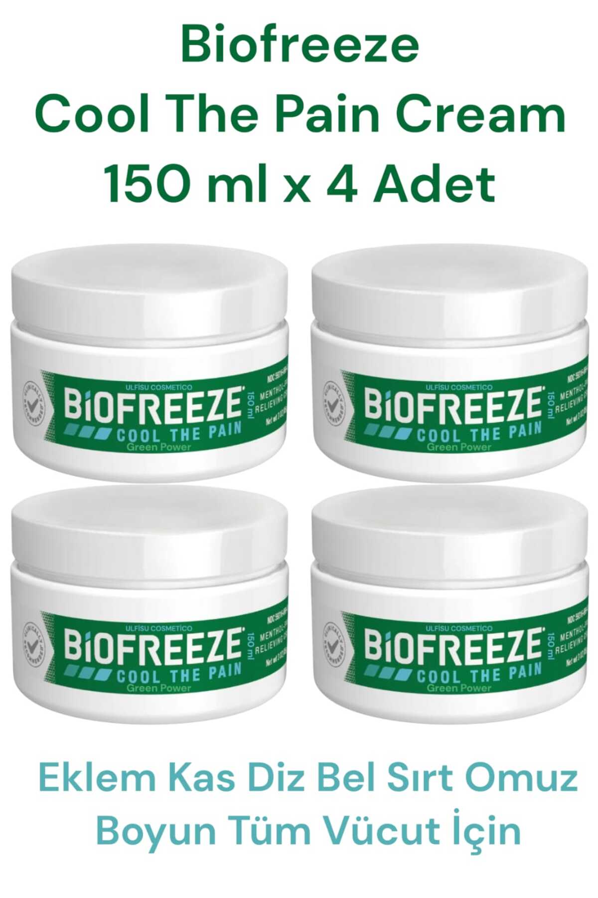 ☆　aae様｜ミネラルクリーム２＋Biocell ULFİSU COSMETİCO Biofreeze Krem 150 ml 4 ADET - Biofreeze Cool The