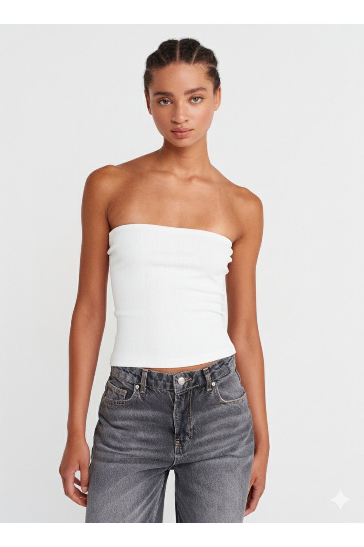 20659 Strapless Blouse-Beyazz