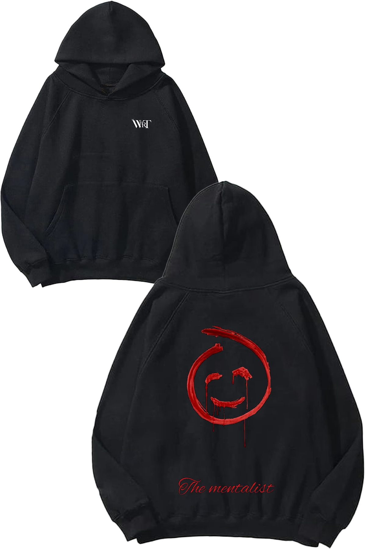 Red John The Mentalist 3 Tasarım Sırt Baskılı Siyah Kapüşonlu Sweatshirt — مشکی WERTSWEATPRT3MK85