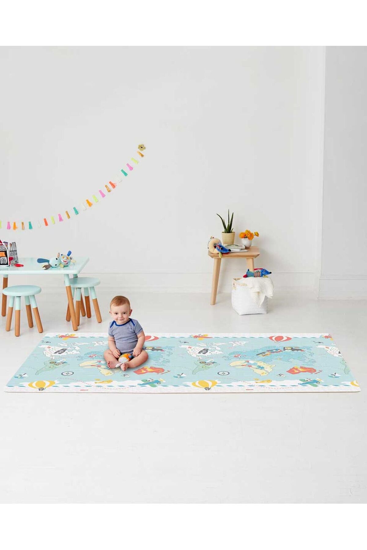 Skip Hop Çift Taraflı Oyun Halısı Oyun Matı Harita fotoğrafı 3 (önizleme)