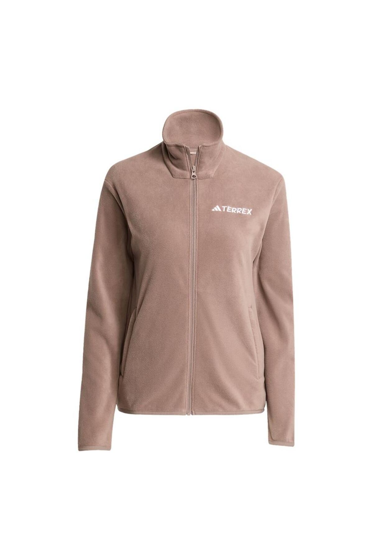 آدیداس کاپشن قهوه‌ای زنانه W MT ESS FZ FL JM3112