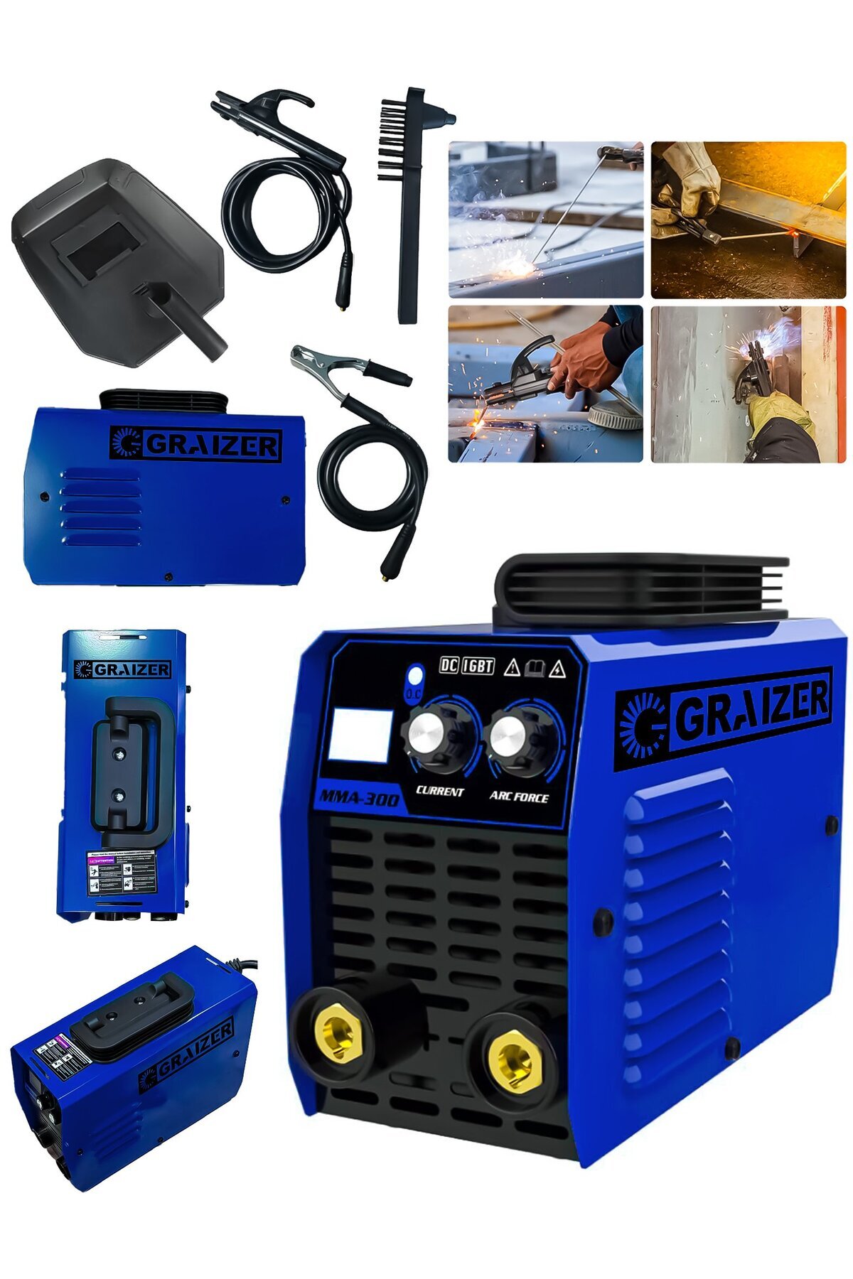 Graizer Alman HGR PRO 300 Amper Inverter Mega Stıck Kaynak Makinesi - M