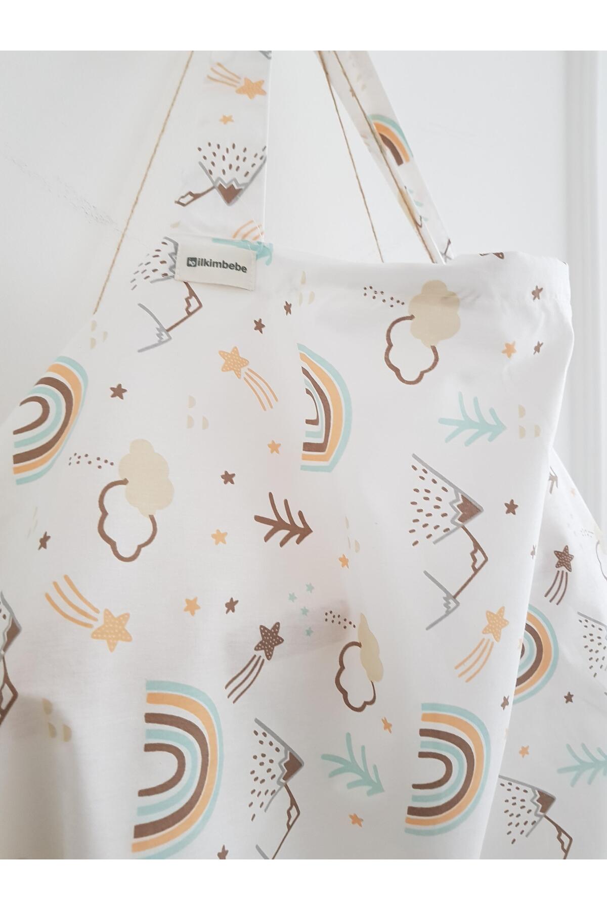 ib ilkimbebe Emzirme Önlüğü Balenli Konforlu , Puset Örtüsü - 70x100 Cm , Anne Bebek Ürünleri, Yenidoğan fotoğrafı 2 (önizleme)