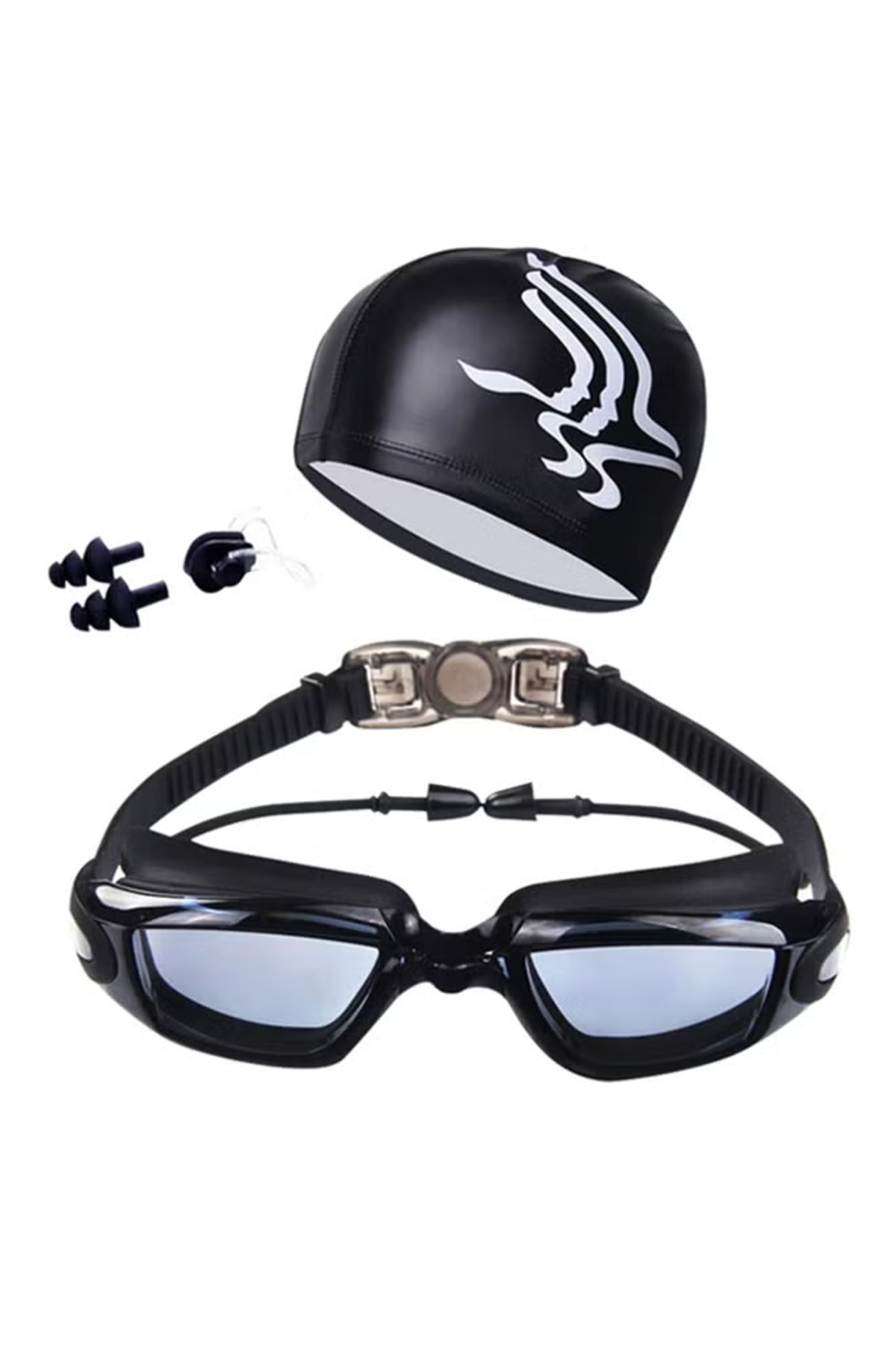 Swimming Goggles With Swim Cap And Earplugs, AE0-60011,