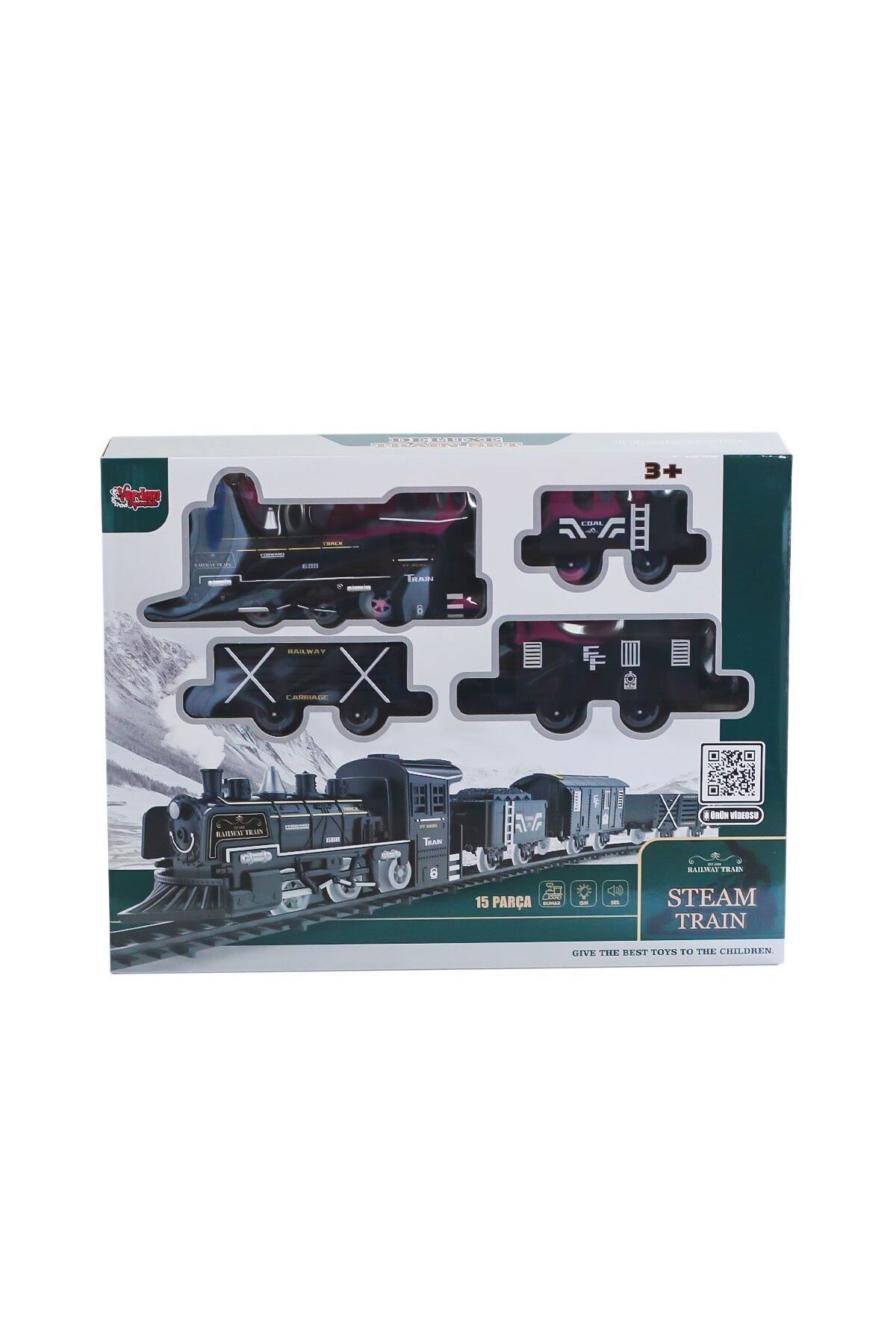 sinerjim FF-1603C-4C Sesli ve Işıklı Buharlı Tren Oyun Seti
