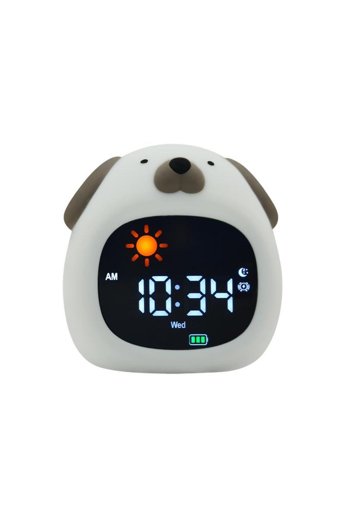 NPS - KÖPEK FİGÜRLÜ SAATLİ ALARMLI GECE LAMBASI