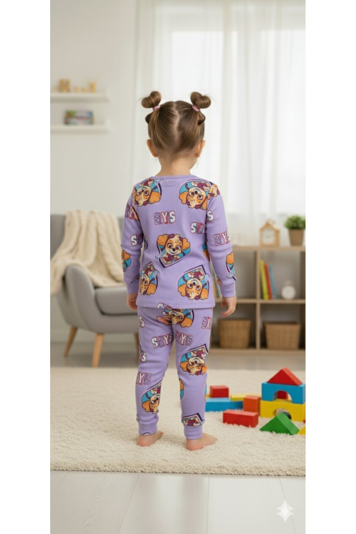 Yalçınoğlu Kids Kız Çocuk Pijama Takımı I Uzun Kollu Rahat Ev Giyim I Pamuklu - Yumuşacık Kız Çocuk Takım fotoğrafı 5 (önizleme)