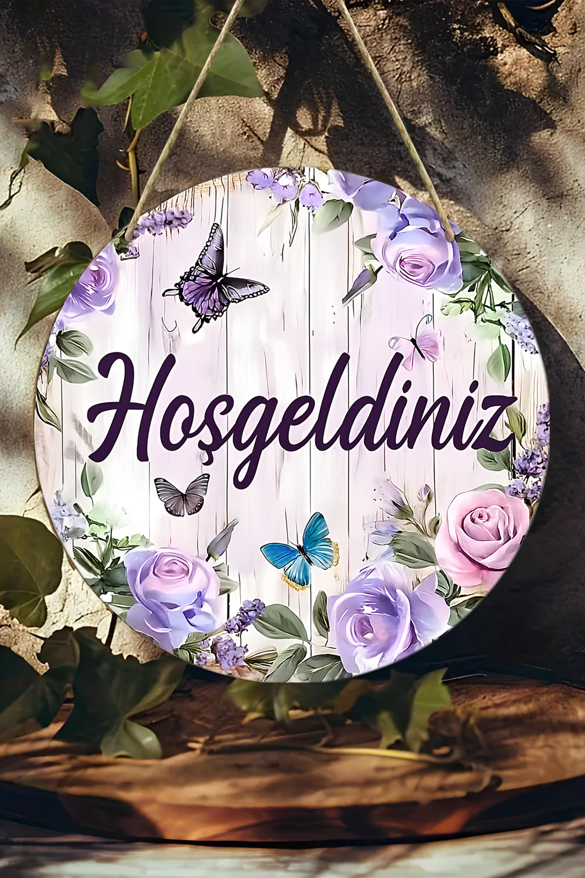Welcome UV PRINT 3D VISUALDF Door Ornament | Hanging, Wipeable, Decorative 33CM KS022