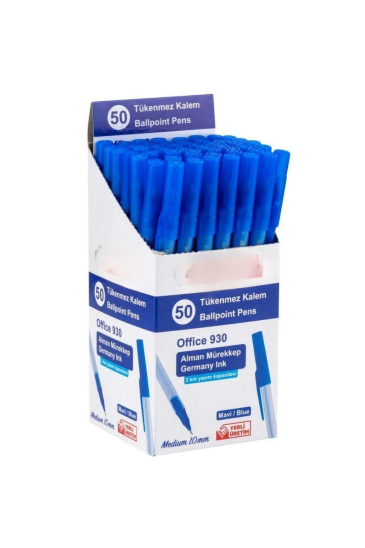 abnturk Ambalaj Boyutu 15*7cm Tükenmez Kalem 1.0mm Uç 50li Set Yerli Üretim 1. Sınıf Malzeme Yüksek Kaliteli