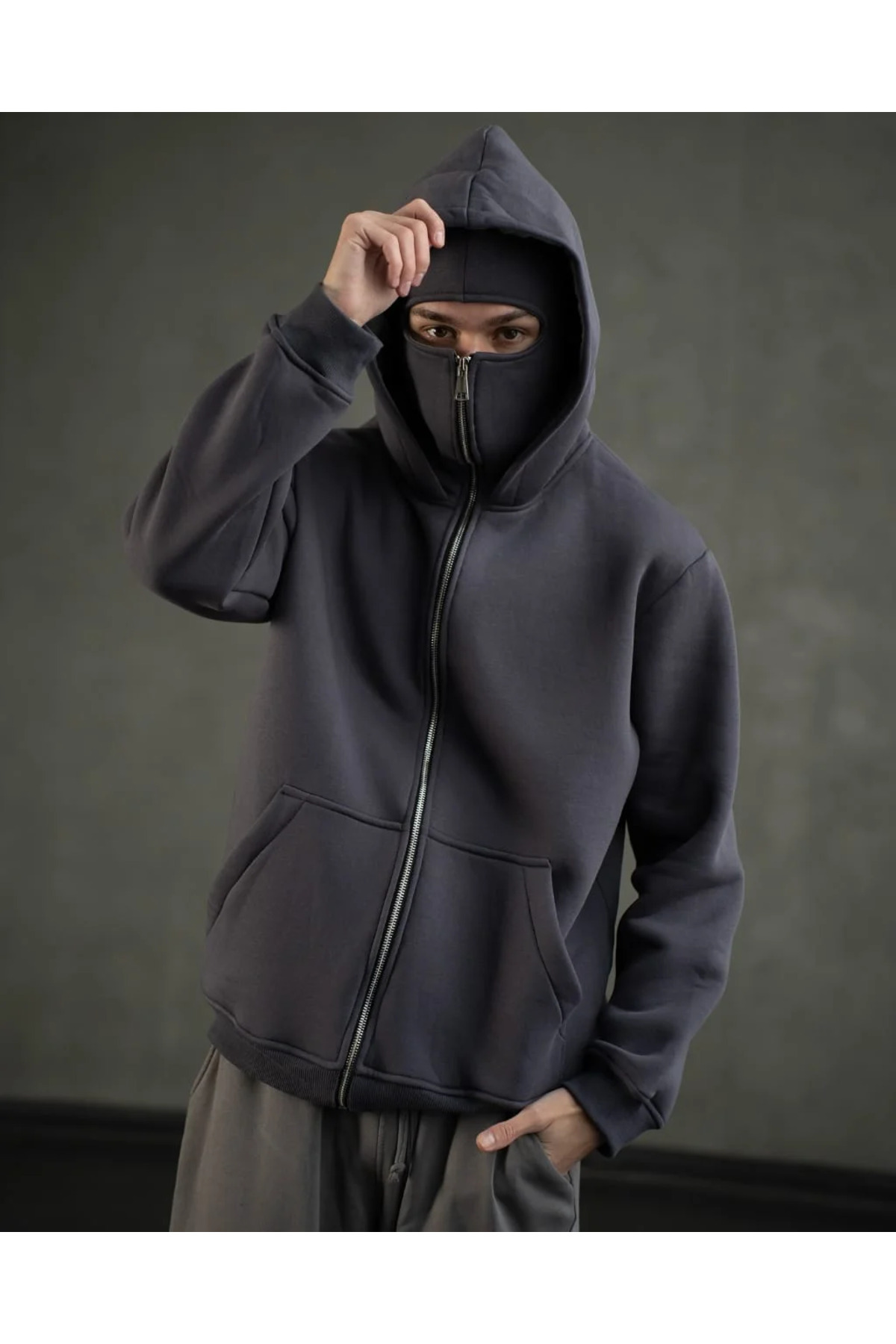LAYORA Maskeli Oversize Kapüşonlu görsel 3