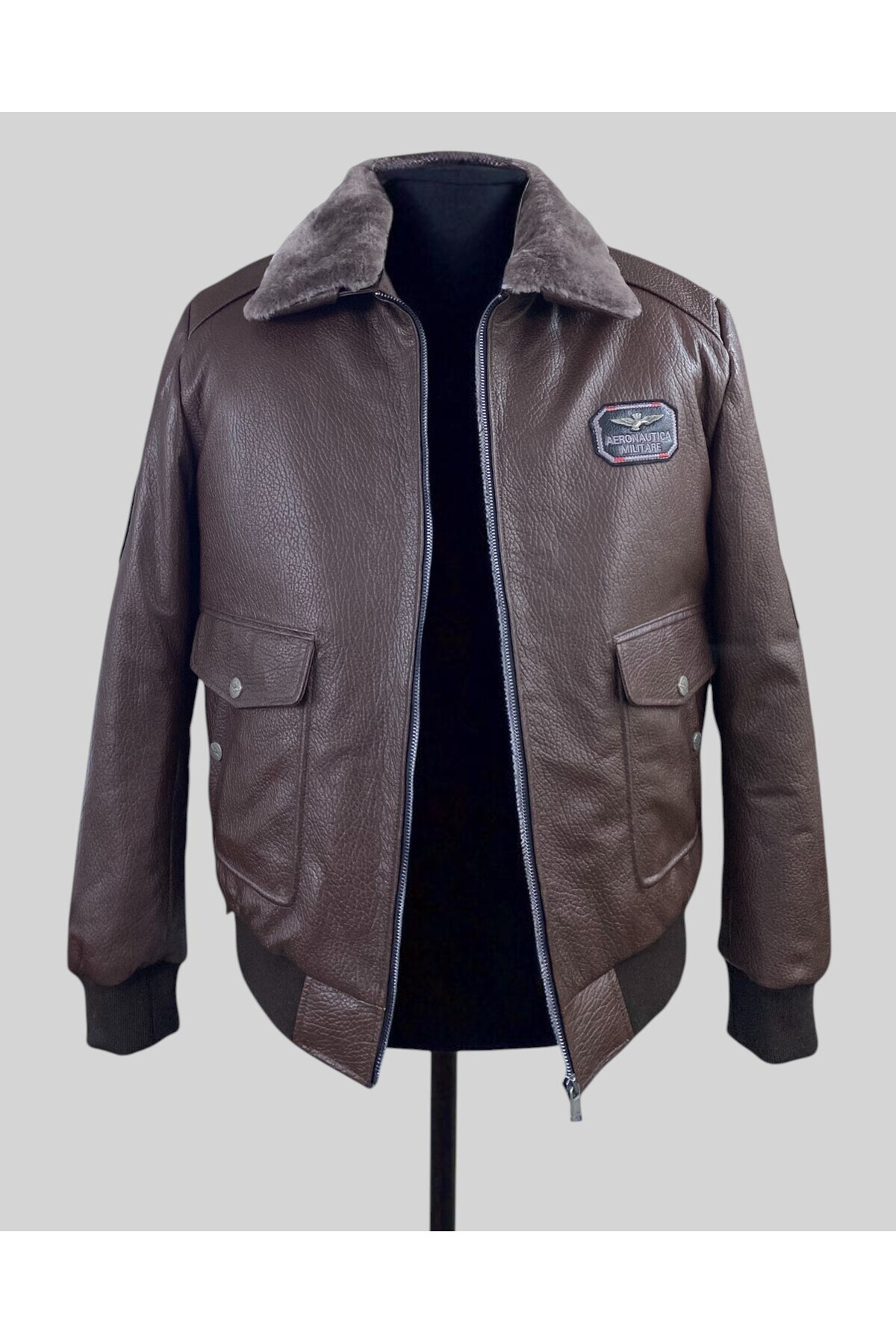 HAN DERİ PİLOT Hakiki Deri Erkek Bomber Mont