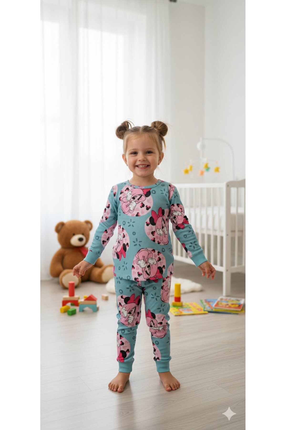 Yalçınoğlu Kids Kız Çocuk Pijama Takımı I Uzun Kollu Rahat Ev Giyim I Pamuklu - Yumuşacık Kız Çocuk Takım fotoğrafı 6 (önizleme)