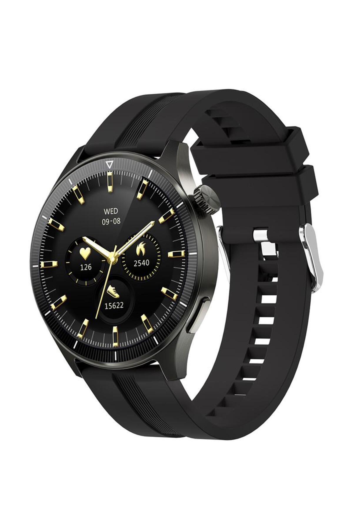 Nil AVM AUKEY SW-2P-GY AKILLI SAAT 3.7CM LCD BLUETOOTH ÇAĞRI SAĞLIK GÖZETİMİ SPOR BİLDİRİMLERİ IP67 GRİ