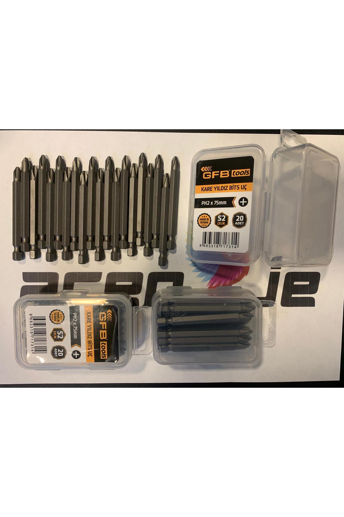 aren je AREN-JE GFB Tools T30 x 75mm Kare YILDIZ Bits Uç (20 Adet – S2 Çelik)