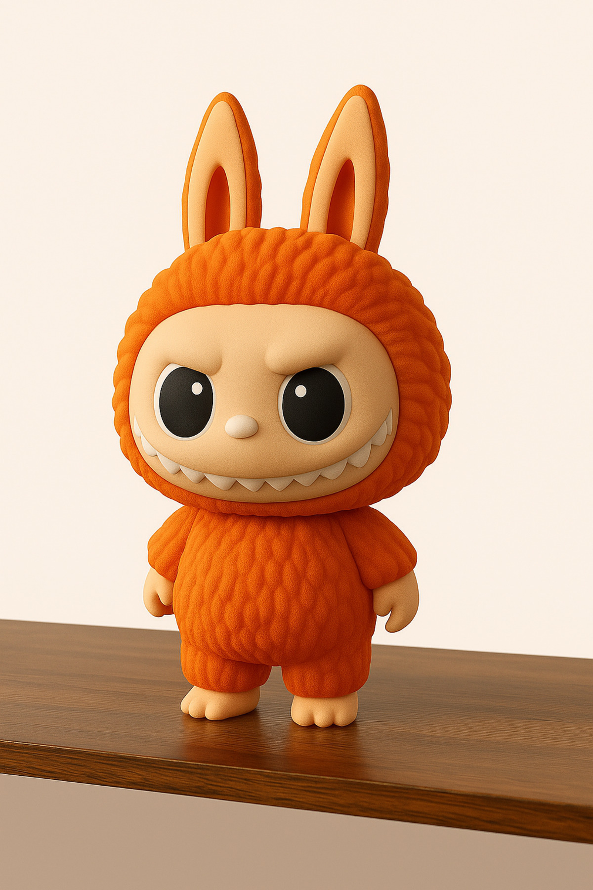 BUNUVER Turuncu Renk Labubu Oyuncak, 14cm Labubu Figür, Büyük Boy Turuncu Labubu Oyuncak Anahtarlık