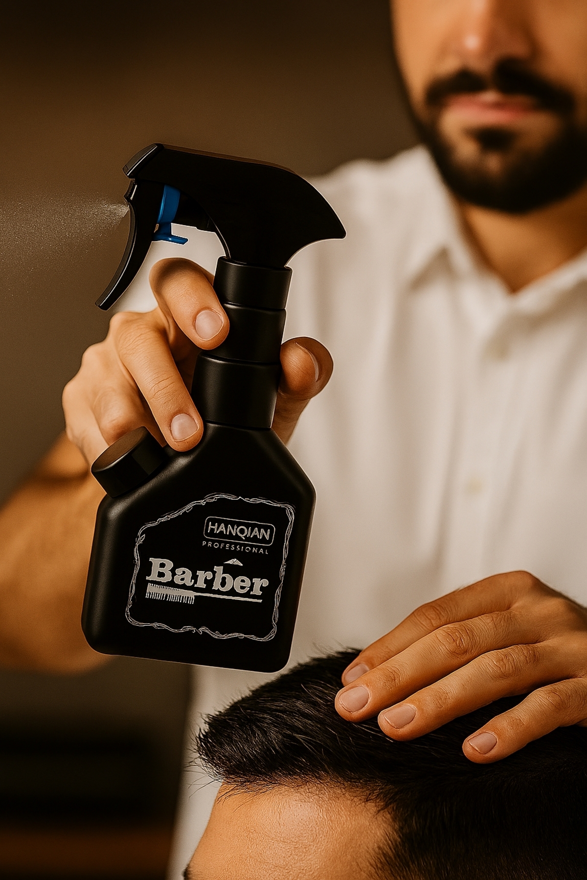 Berber Kuaför Saç Islatma Şişesi 500 ml Geniş Alanlı Sis Püskürtme 722160 — مشکی 7430000722158 — تصویر 3 از 3