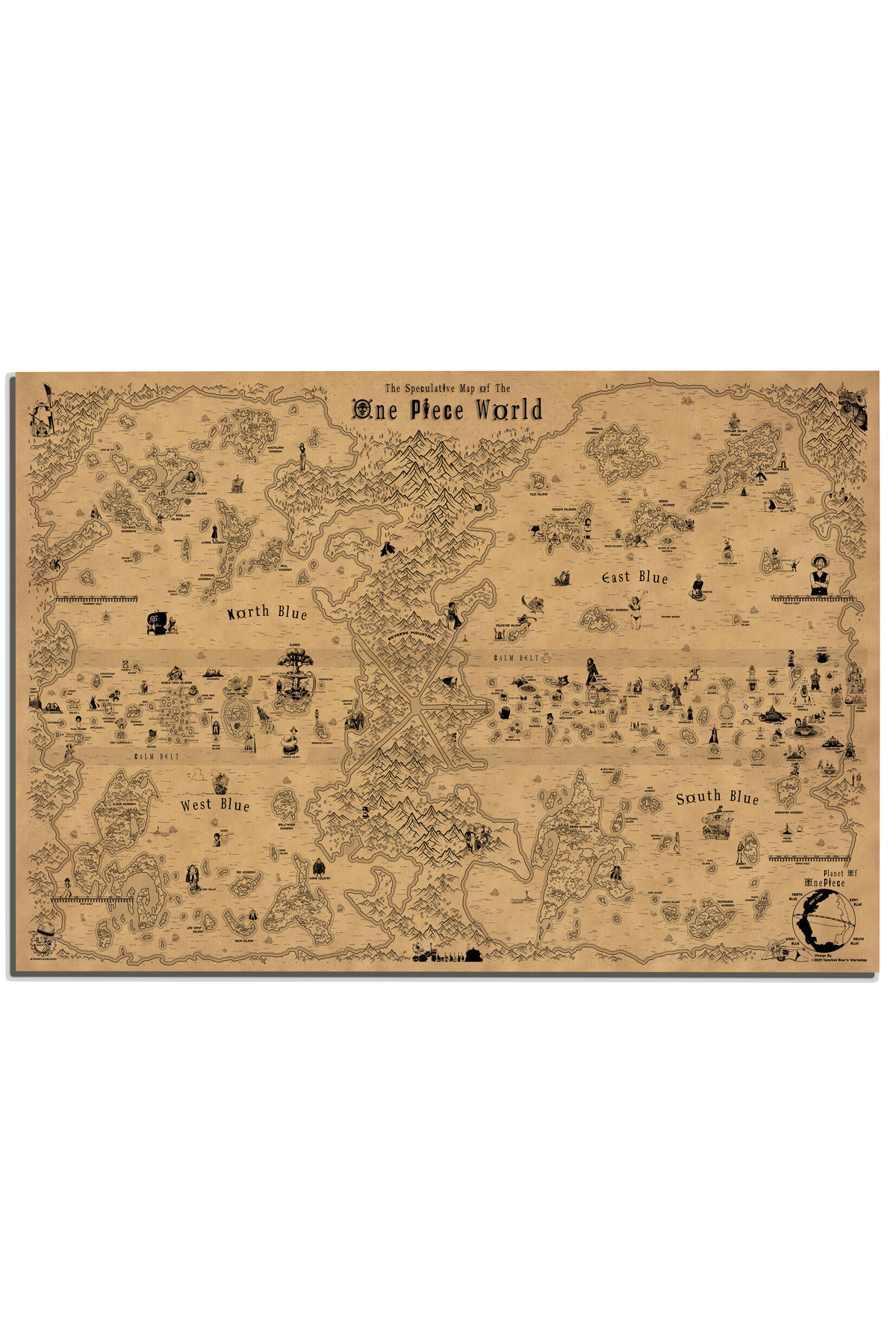 Talented Bears Workshop One Piece Dünya Haritası 70*100 Cm