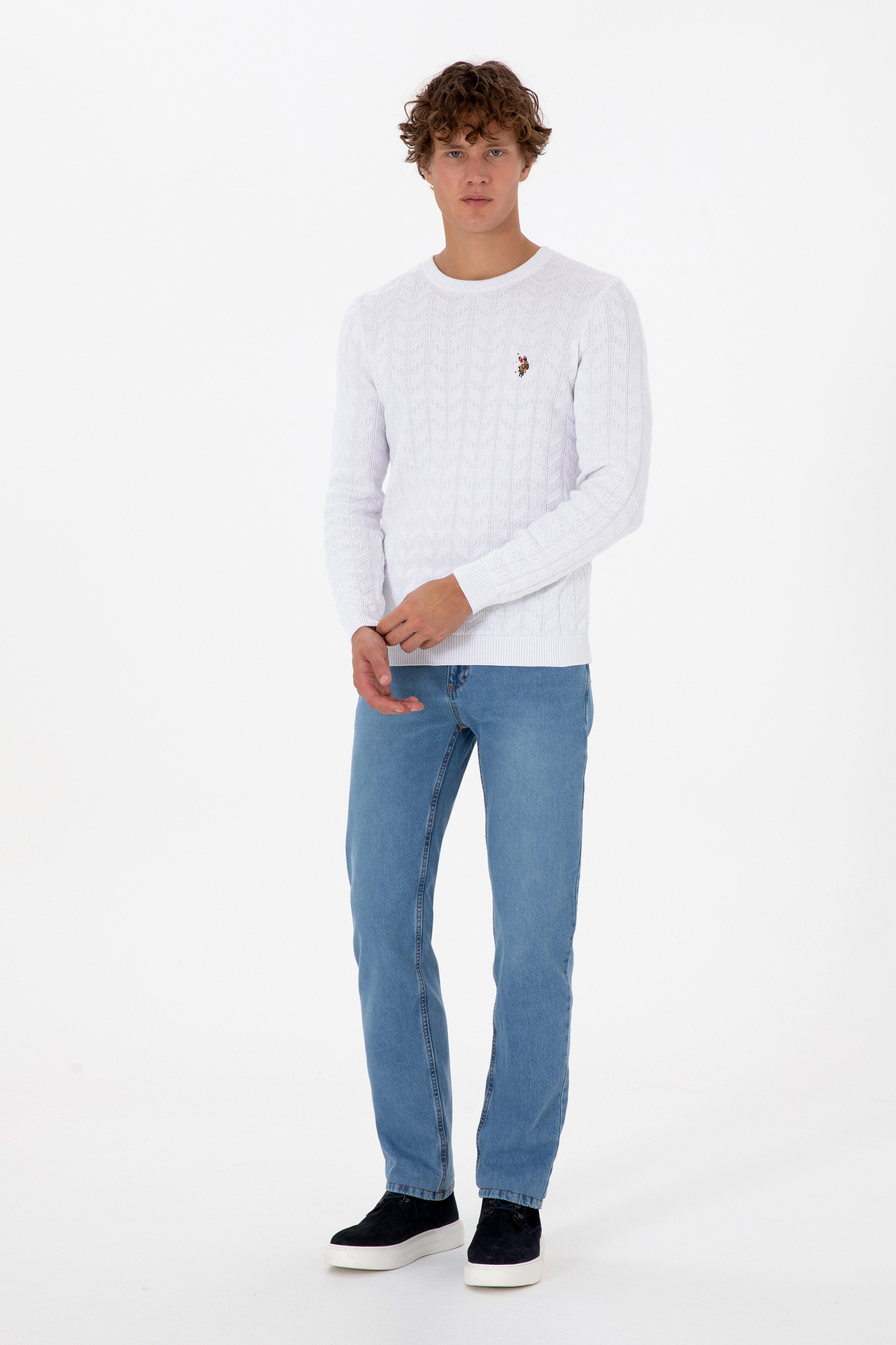 شلوار جین مردانه آبی روشن راسته یو اس پولو کد :(50316547-DN0021) U.S. Polo Assn.