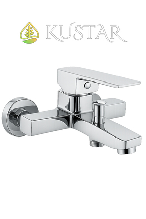KUSTAR Krom Kare Aç Kapa Banyo Bataryası %100 Pirinç 2 Yıl Garantili