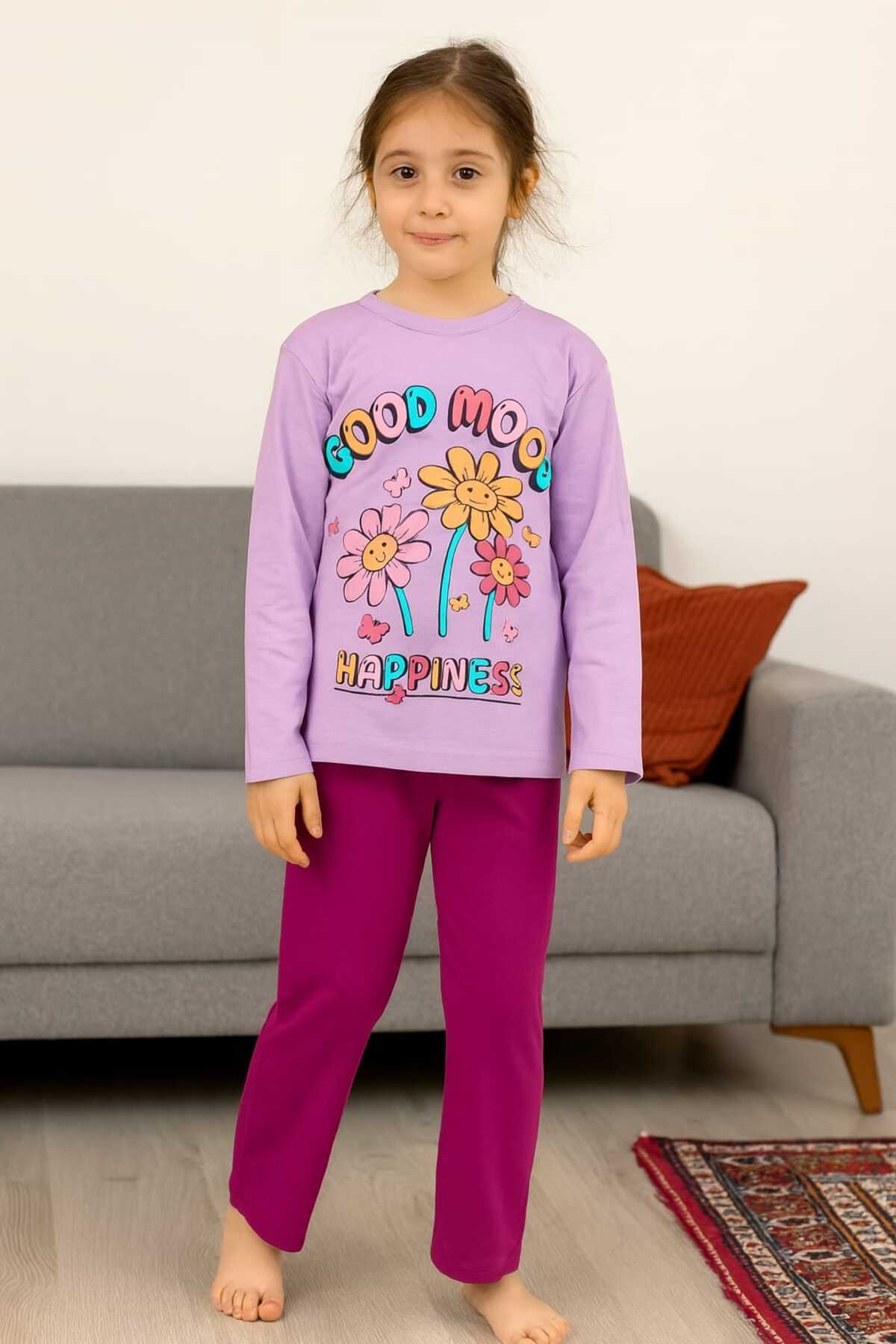 Tenra Kız Çocuk Pijama Takımı %100 Pamuk fotoğrafı 2 (önizleme)