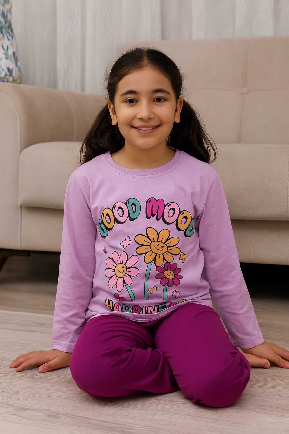 Tenra Kız Çocuk Pijama Takımı %100 Pamuk fotoğrafı 3 (önizleme)