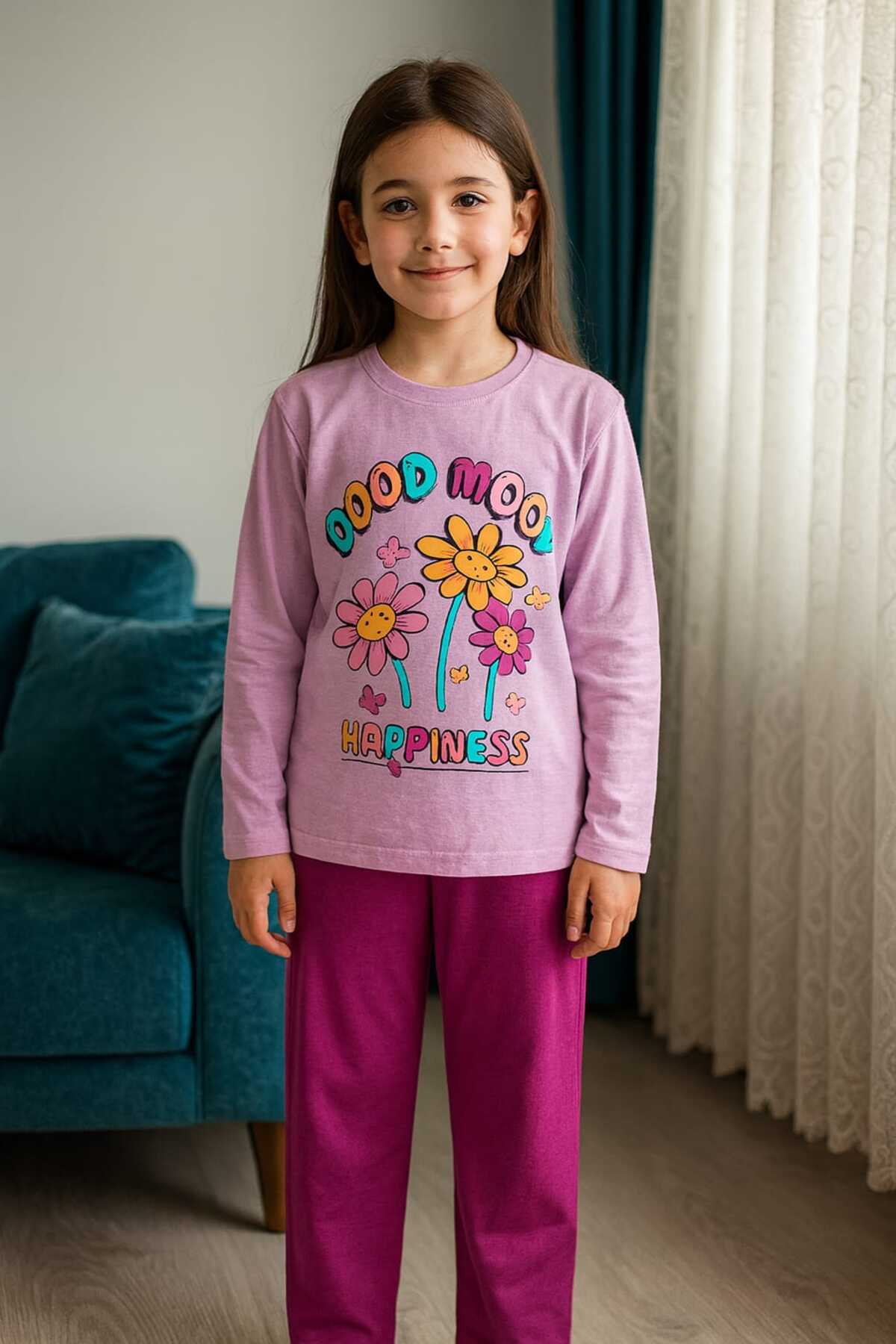 Tenra Kız Çocuk Pijama Takımı %100 Pamuk fotoğrafı 4 (önizleme)