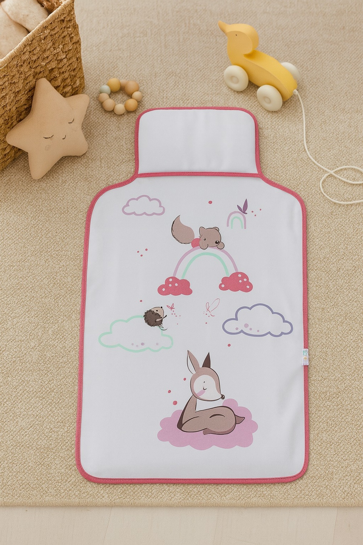 MİLAYS LİFE HOME COLLECTİON BEBEK ALT AÇMA MİNDERİ RENKLİ SEVİMLİ KAREKTERLİ SIVI GEÇİRMEZ 50X75