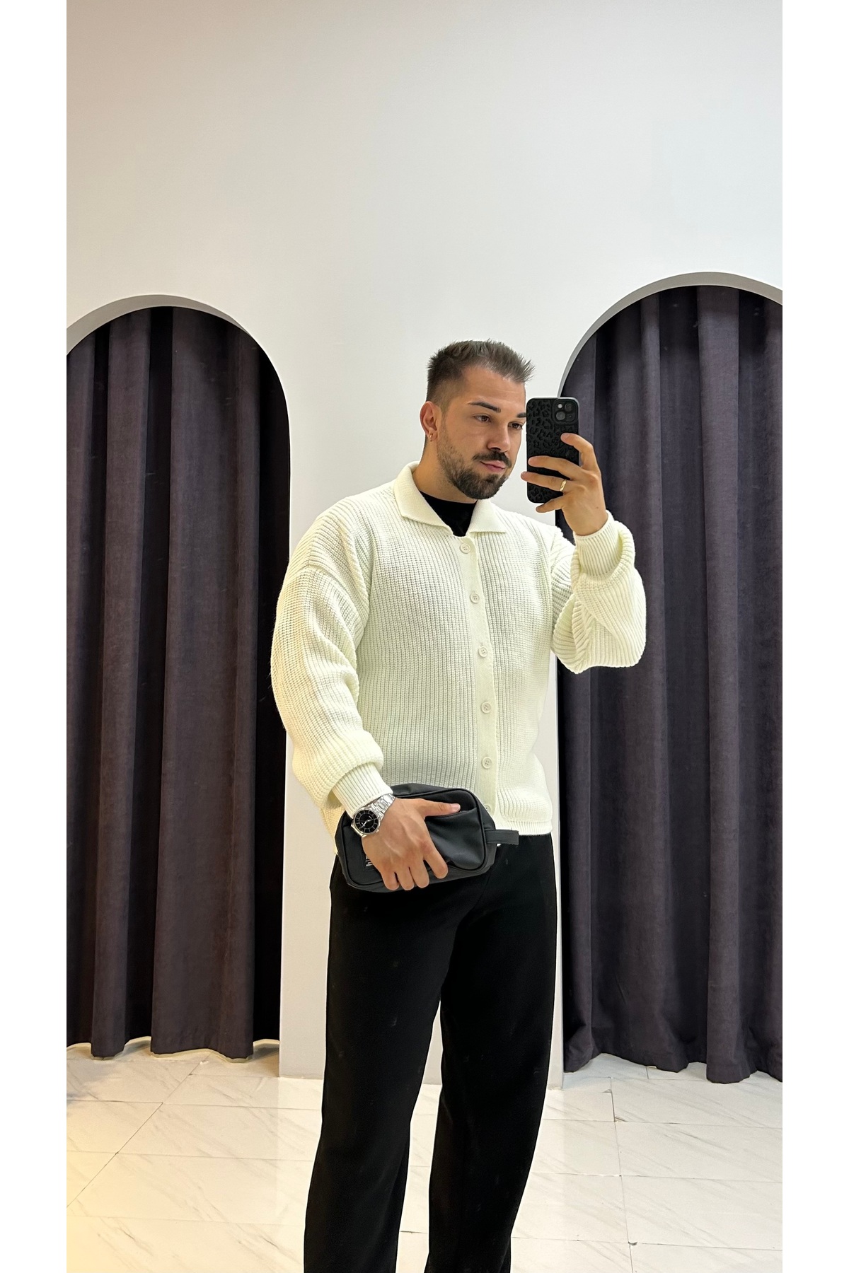 Polo Yaka Fermuarlı Hırka — اکرو mervensman00022 — تصویر 5 از 7