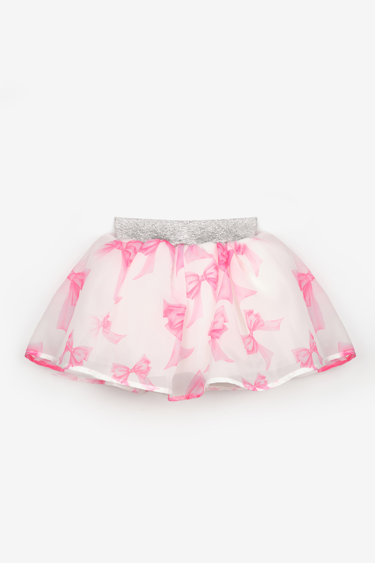 Le Mabelle  Fuşya Fiyonk Baskılı Organze Kız Çocuk Etek - Harper - Görsel 2