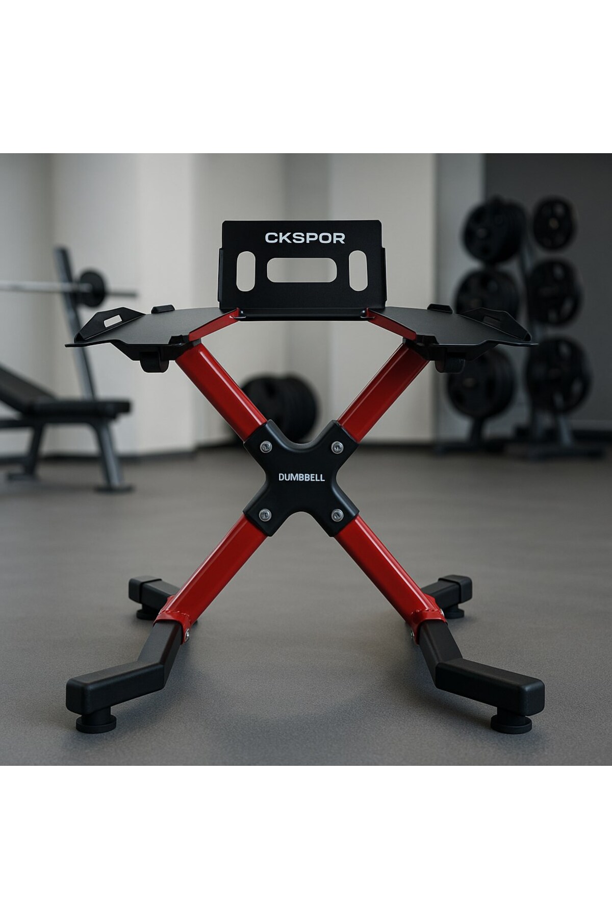 SLİPT Ayarlanabilir Dambıl Standı Dayanıklı ve Ergonomik Tasarım Ev & Spor Salonu KullanımıTablet Standlı