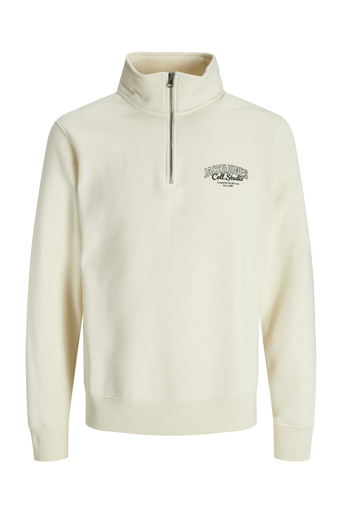 جک اند جونز عرق مردانه Jjmakoto Halfzip Sweat 12278608 آنتیک سفید