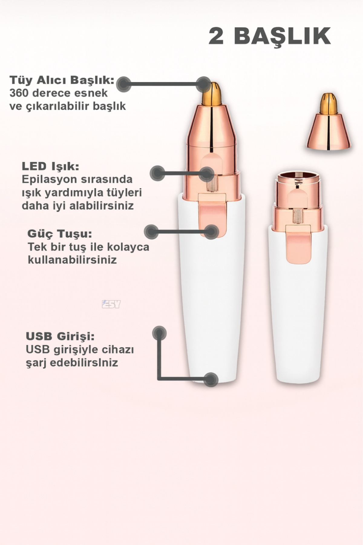 Mini Epilasyon Cihazı – Taşınabilir Tüy Alma — esy36 — تصویر 3 از 6