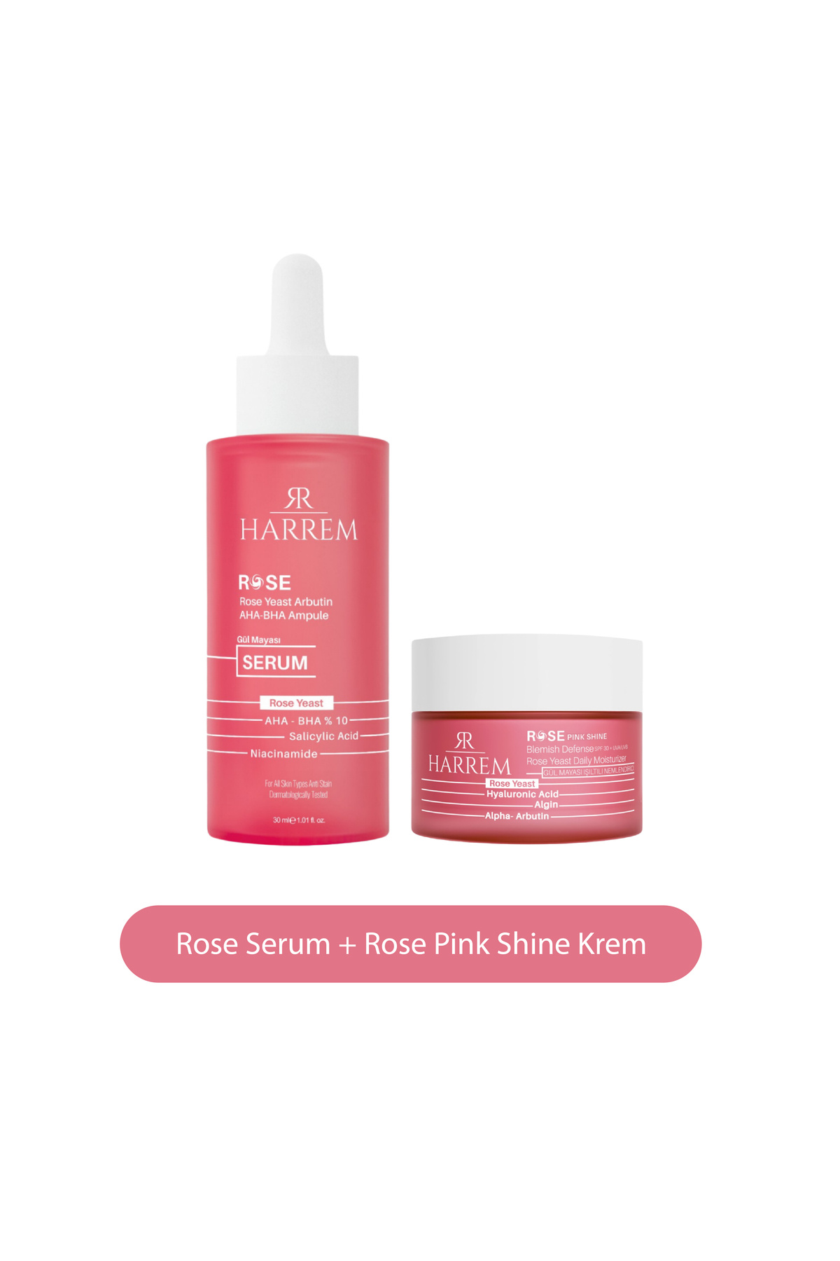 Rose Series Bakım Serumu-Rose Series Pink Shine Krem Seti