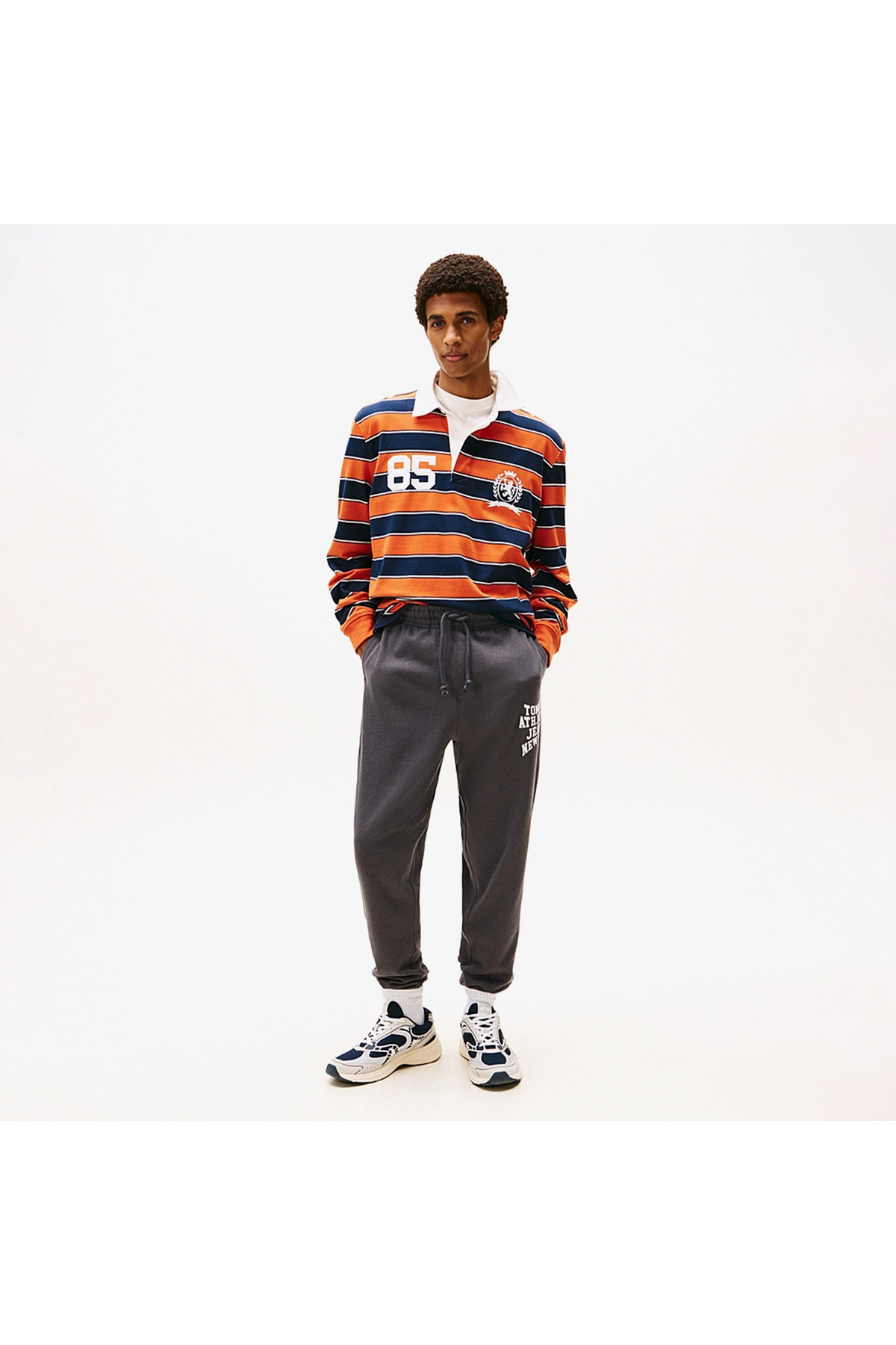 تامی هیلفیگر شلوار ورزشی مردانه خاکستری Heritage Varsity