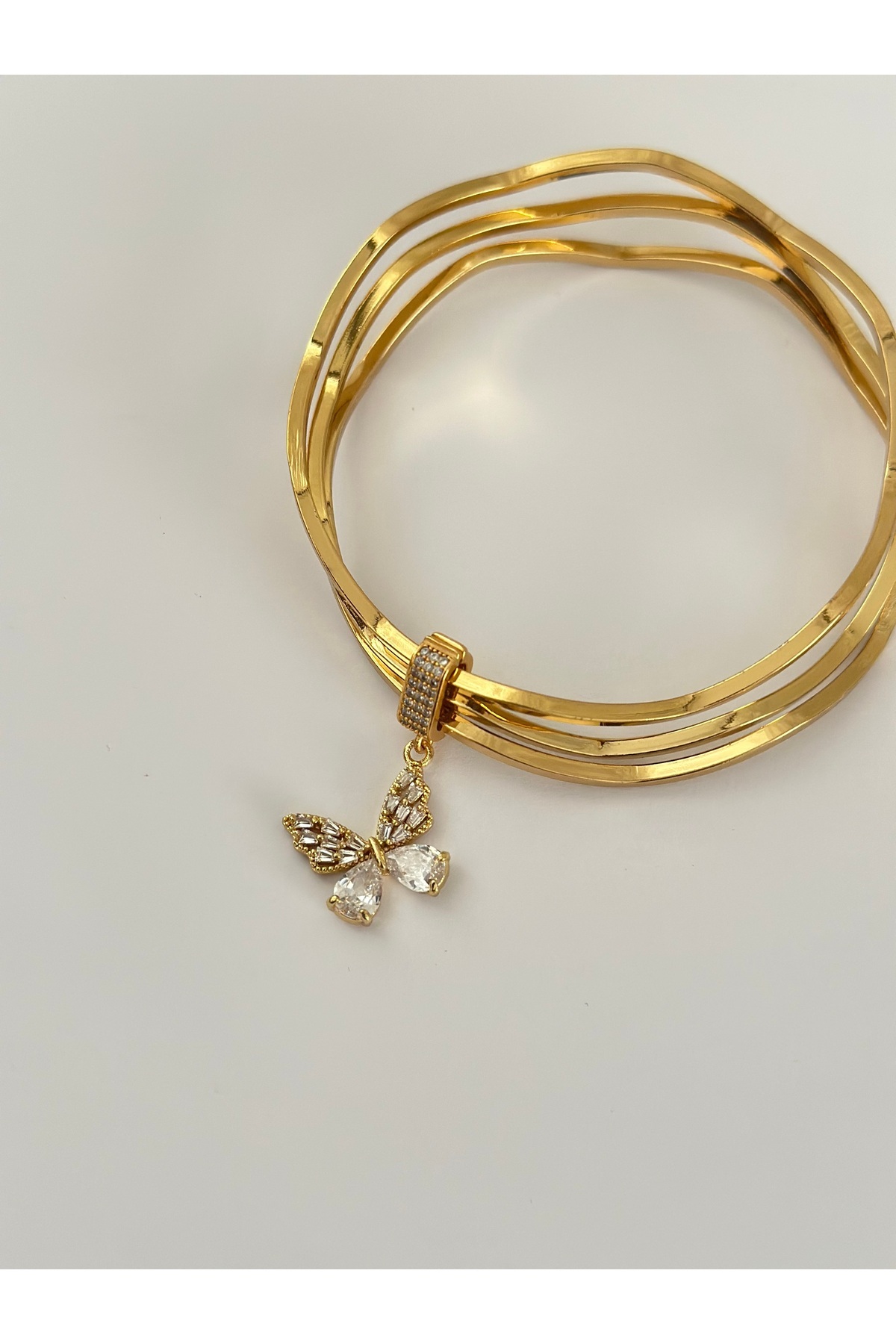 mibrillo Taşlı Kelebek Ajda Charmı yada Kolye Ucu