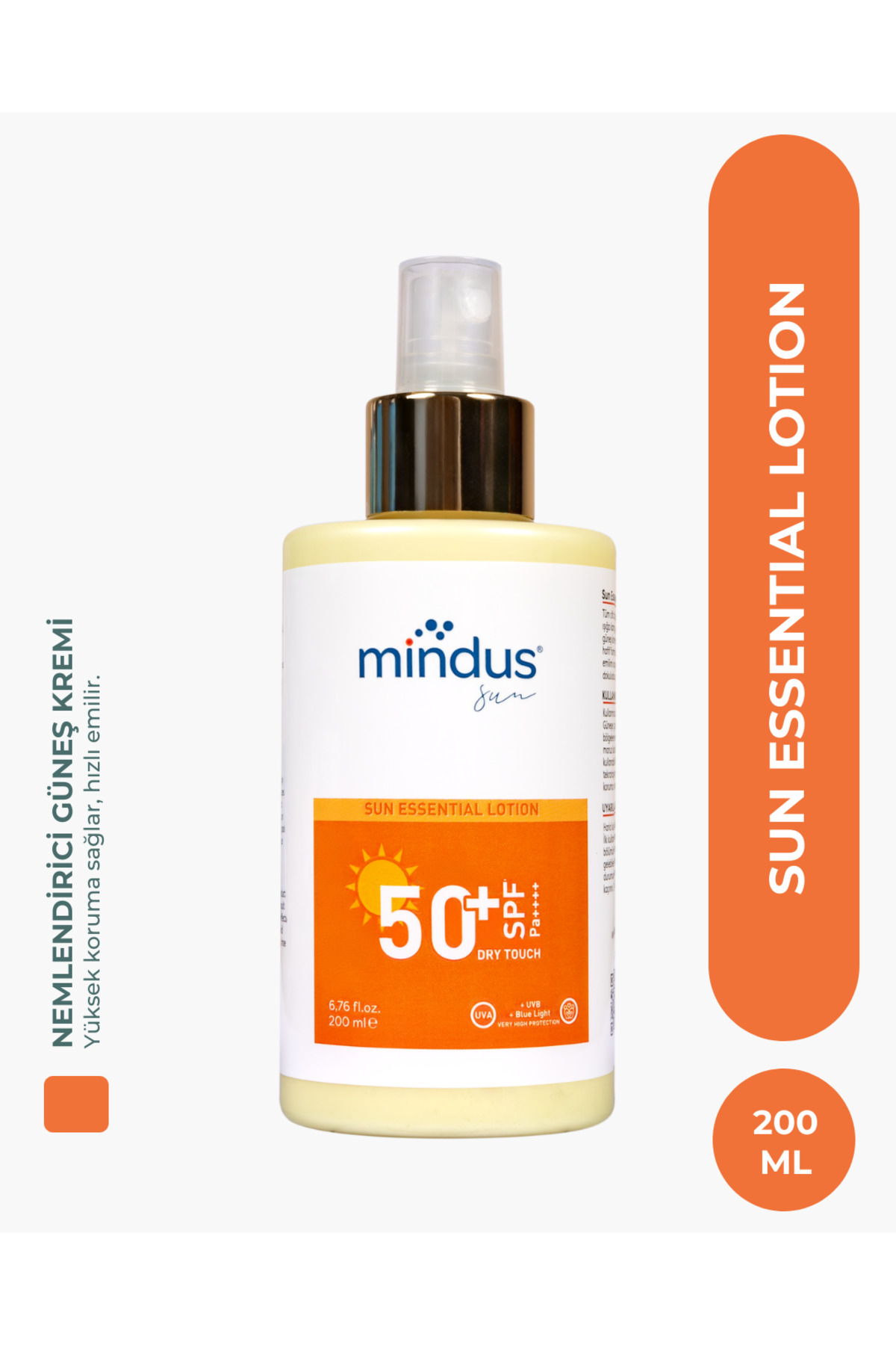 Sun Essential Yüksek Korumalı +UVA +UVB +Blue Light Güneş Losyonu 50+ SPF 200ml — MSEYKGL200 — تصویر 2 از 4